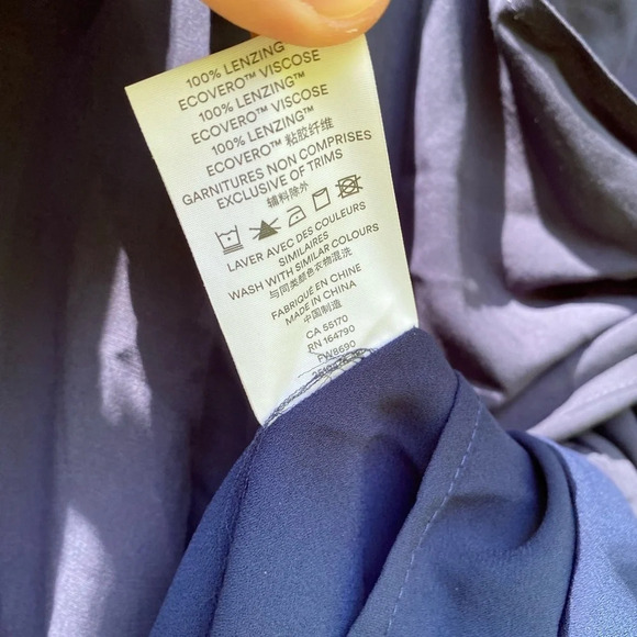 Frank & Oak - NWT Dark Blue The Long Sleeve Dress - Picture 13 of 14